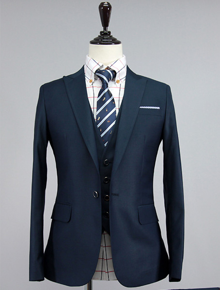 藏藍色西服定制